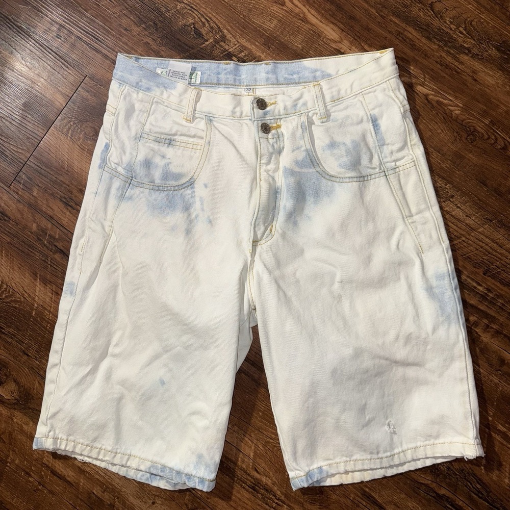 Vintage Guess Bleached Cotton Made In USA Shorts Men Size 32